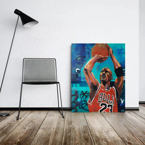 Michael jordan basketball painting print on canvas