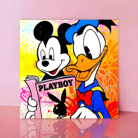 Mickey and pluto painting