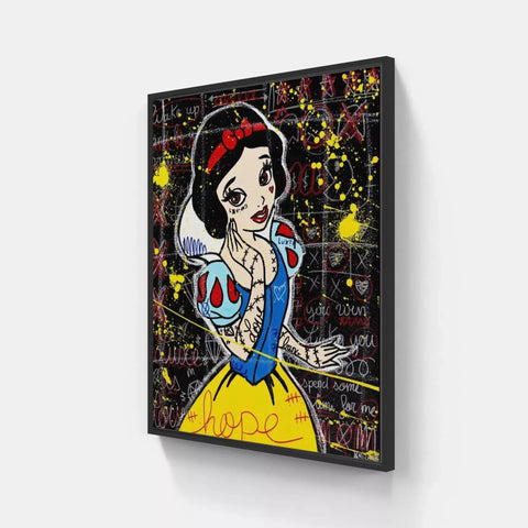 Snow white snowman disney canvas wall art