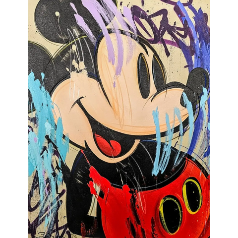 Mickey Mouse graffiti art.