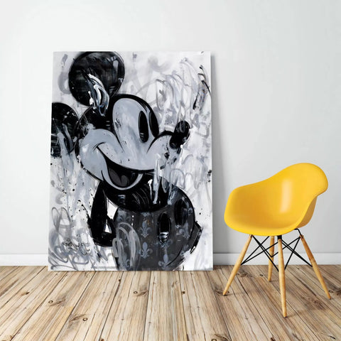 Mickey mouse abstract painting