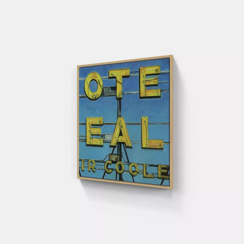 A painting on a wall with the words’one fall ’