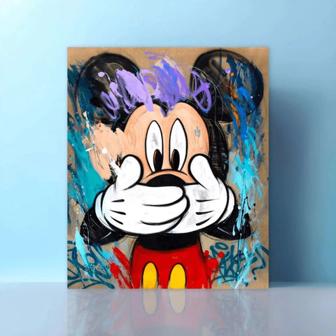 Mickey mouse painting on canvas