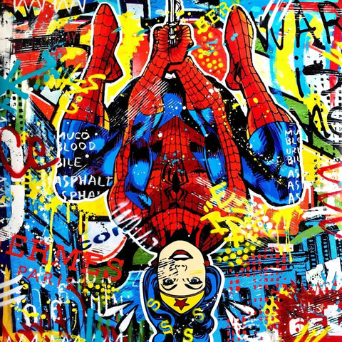 Spiderman graffiti art