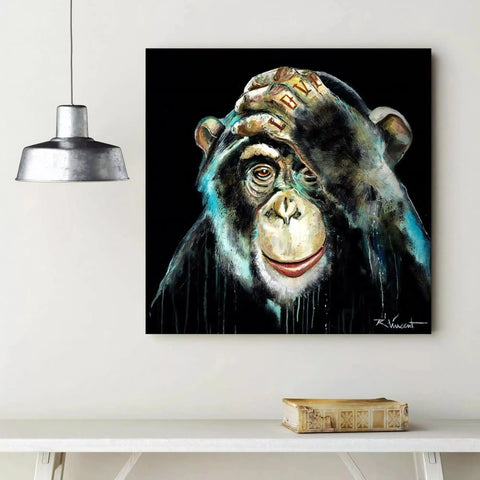 Monkey canvas painting for home decor