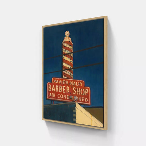 A painting of a sign that says tavern shop